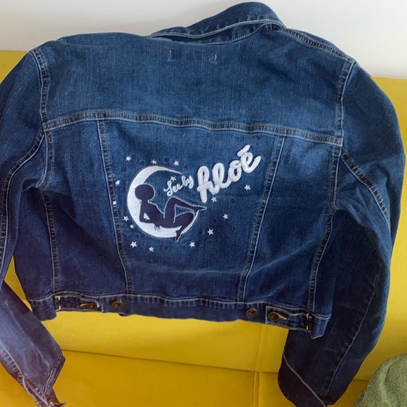 See by Chloe dark denim jacket USA size 8 - Picture 1 of 5